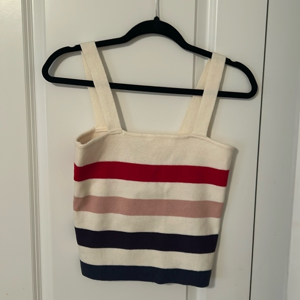 Moon&Madison striped sweater square neck tank top